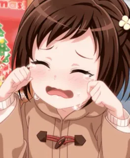 😭 8b96e391 애니메이션, 우는, 슬픈, 눈물, 감정적인, 소녀 telegram sticker