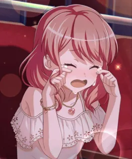 😢 dd973e4f 애니메이션, 소녀, 우는, 슬픈, 캐릭터 telegram sticker