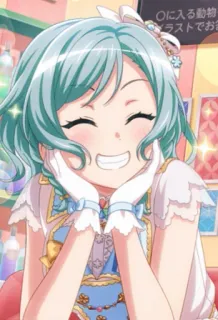 😁 ec0c9bc8 애니메이션 소녀, 웃는, 귀여운, 애니메이션 캐릭터, 소녀, 만화 telegram sticker