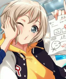 😙 fb6ec1d8 A-8 애니메이션, 소녀, 그림, 디자인, 귀여운, 일러스트 telegram sticker