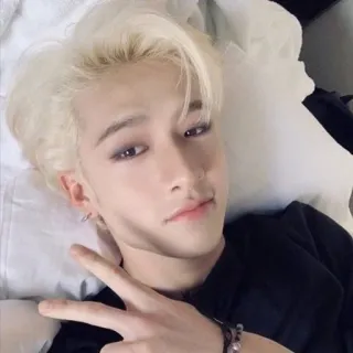 🧸 89e18596 uomo, simbolo pace, kpop, selfie, ritratto telegram sticker