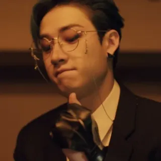 🧸 de9d3fbd persona, uomo, occhiali, abito, ritratto, k-pop, asiatico telegram sticker