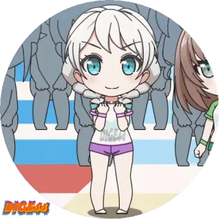 🙂 00d898ca DIG4U Anime, Chibi, Niedlich, Mädchen whatsapp sticker