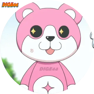 🧸 072b1ff8 DIGE44 Bär, Cartoon, Pink, Süß, Tier, Funkeln, Animation whatsapp sticker