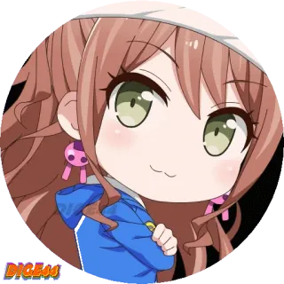 😋 586808d5 DIGEJ4 Anime, Manga, Cartoon, Mädchen, Süß, Sticker whatsapp sticker