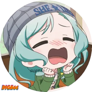 😴 6fdfc5ee SHE RINGS Anime, Mädchen, Süß, Cartoon, Hut whatsapp sticker