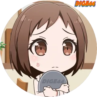 😣 77c62914 DIGE44 Anime, Cartoon, Traurig, Süß, Figur whatsapp sticker