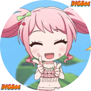 😃 7974b1eb DIGE44 Anime, Kawaii, Niedlich, Mädchen, Cartoon whatsapp sticker