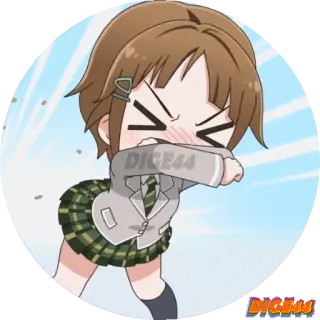 🌩 97939bdb DICE44 Anime, Mädchen, Schuluniform, Süß, Manga whatsapp sticker