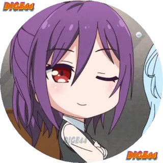 😉 af2785d4 Anime, Chibi, Zwinkern, Figur whatsapp sticker