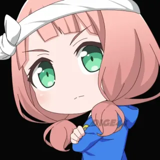 😤 4f4e8bdb anime, manga, kawaii, chibi, cute, cartoon, character, girl telegram sticker