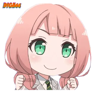 😁 11cb92d0 Аниме, Девушка, Милый, Чиби whatsapp sticker