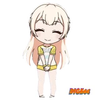 ☺️ 2e55c0f7 DiG44 Аниме, Девушка, Чиби, Милый, Dig44 whatsapp sticker
