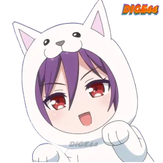 🐶 36d437a3 DIGE44 Аниме, Наклейка, Милый, Девушка, Мультфильм whatsapp sticker