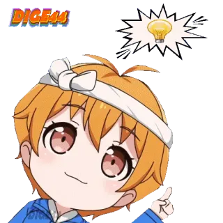 💡 7c364d46 DIGE44 аниме, мультфильм, лампочка, идея whatsapp sticker