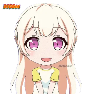 😀 83651181 DIGE44 Аниме, Девушка, Милый, Мультфильм, Стикер whatsapp sticker