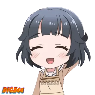 😅 92c8659b Dime44 Аниме, Девочка, Милый, Чиби, Мультфильм, Персонаж whatsapp sticker