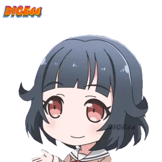 😺 d13db628 Аниме, Девушка, Школьная форма, Милая whatsapp sticker