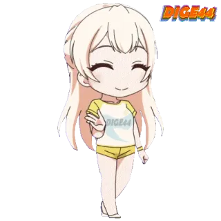 🙃 e3bee501 DIGE44 Аниме, Чиби, Милый, Мультфильм whatsapp sticker