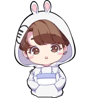 😱 17aa1dd8 Chibi, Cartoon, Figur, Hase, K-Pop whatsapp sticker