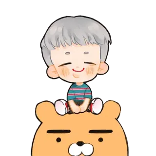 😊 bda9486d Cartoon, Figur, Niedlich, Illustration, Sticker whatsapp sticker