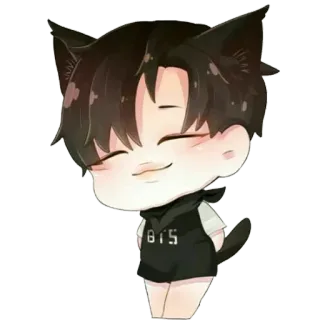 😺 efabcfbc BTS Cartoon, Katze, Fanart, Kpop, BTS whatsapp sticker