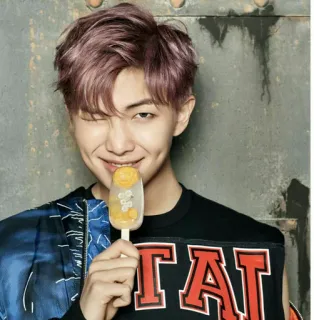 🍦 5e179640 RM RM, BTS, K-pop, Pop coreano, Cantante, Celebrità, Gelato telegram sticker