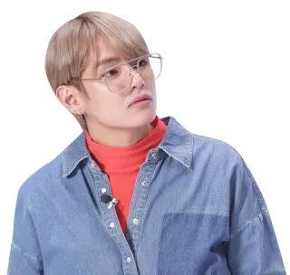 😮 7c6f0cde V kpop, v, kim taehyung, penyanyi, orang, selebriti telegram sticker