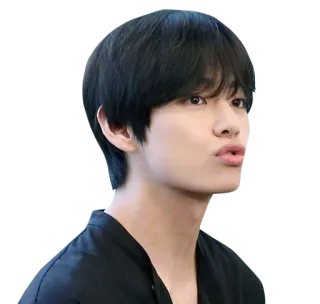 😘 cfe92cce V K-pop, penyanyi, pria, BTS, V, Korea telegram sticker