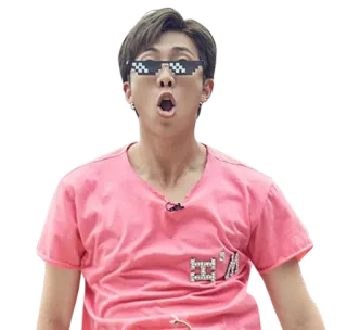 😱 dd9c1420 RM RM, BTS, K-pop, kacamata hitam, musik, idola telegram sticker