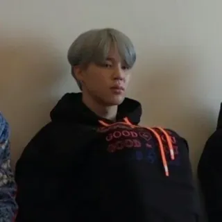 🍀 126a3feb Jimin kpop, chanteur, jimin, bts, hoodie, cheveux gris, personne telegram sticker