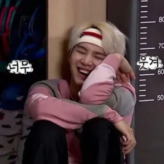 🌸 50c977ce 너무 rire, joyeux, heureux, personne, coréen telegram sticker