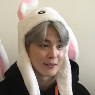 🍁 72bd6ca6 personne, portrait, chapeau, lapin, sourire, mignon telegram sticker