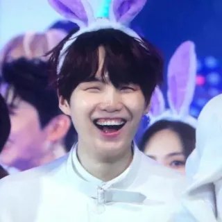 🐾 85f2daff personne, oreilles de lapin, sourire, joyeux telegram sticker