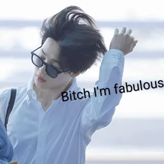 🔥 81c348c5 Bitch I'm fabulous Meme, geweldig, grappig, zonnebril, persoon telegram sticker