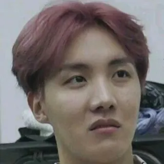 🙁 6a67ce69 J-Hope J-Hope, BTS, K-Pop, Meme, lucu, potret, selebriti, wajah telegram sticker