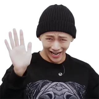 💩 5e321cb6 man, person, waving, korean telegram sticker