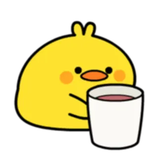 🍺 0e42faed 새, 오리, 귀여운, 커피, 차, 음료, 마실 것 telegram sticker
