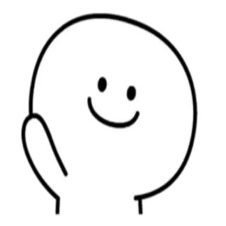 🙂 233fe246 만화, 이모지, 귀여운, 캐릭터, 심플한, 행복한 telegram sticker