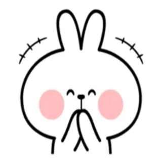 🙏 46c576c3 귀여운, 토끼, 카와이, 토끼, 스티커, 만화, 동물 telegram sticker