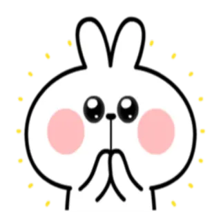 🤨 5100151d 토끼, 귀여운, 만화, 사랑스러운, 카와이, 간청하는 telegram sticker