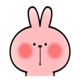 🙂 544e63b7 토끼, 만화, 귀여운, 동물, 분홍색 telegram sticker