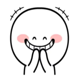 😆 b516b9b6 행복한, 귀여운, 웃는, 이모티콘, 만화, 귀여움, 수줍음 telegram sticker