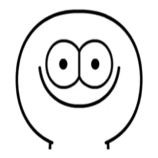 🙂 e8c3122f 스티커, 만화, 스마일리, 행복, 미니멀, 흰색, 아이콘, 단순한 telegram sticker