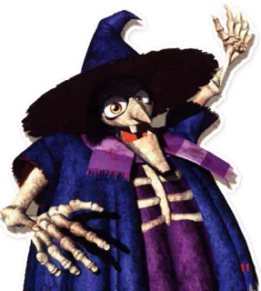 ✋ 1fadf6bd 魔女, ハロウィン, 漫画, 不気味, 魔法, キャラクター, 骸骨 whatsapp sticker