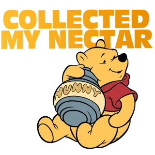 😓 c2750a73 Winnie the Pooh HUNNY Ursinho Pooh, mel, desenho animado, urso, fofo, Disney telegram sticker