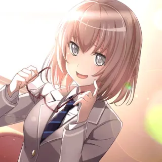 😅 0a65b484 アニメ, 女の子, 制服, メガネ telegram sticker