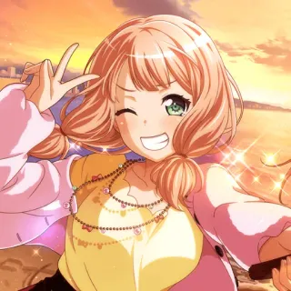 😁 82474d6f アニメガール, ピースサイン, ウインク, かわいい, 漫画, 女の子, アニメ telegram sticker