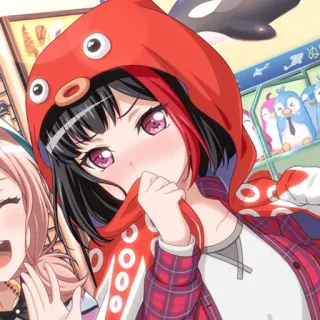 🤭 d7d16983 ぬいぐるみ アニメの女の子, パーカー, タコ, 赤, かわいい, ペンギン, 日本語 telegram sticker