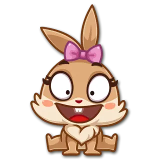 😃 5a049235 coelho desenho, animal fofo, adesivo coelho, personagem animal, coelho feliz telegram sticker